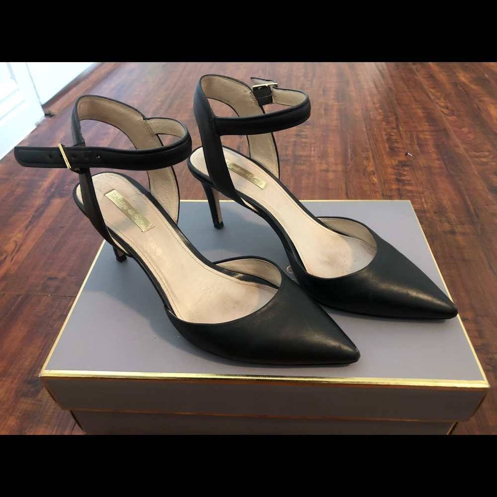 Louise et Cie Black Avalon Heels Strappy Ankle